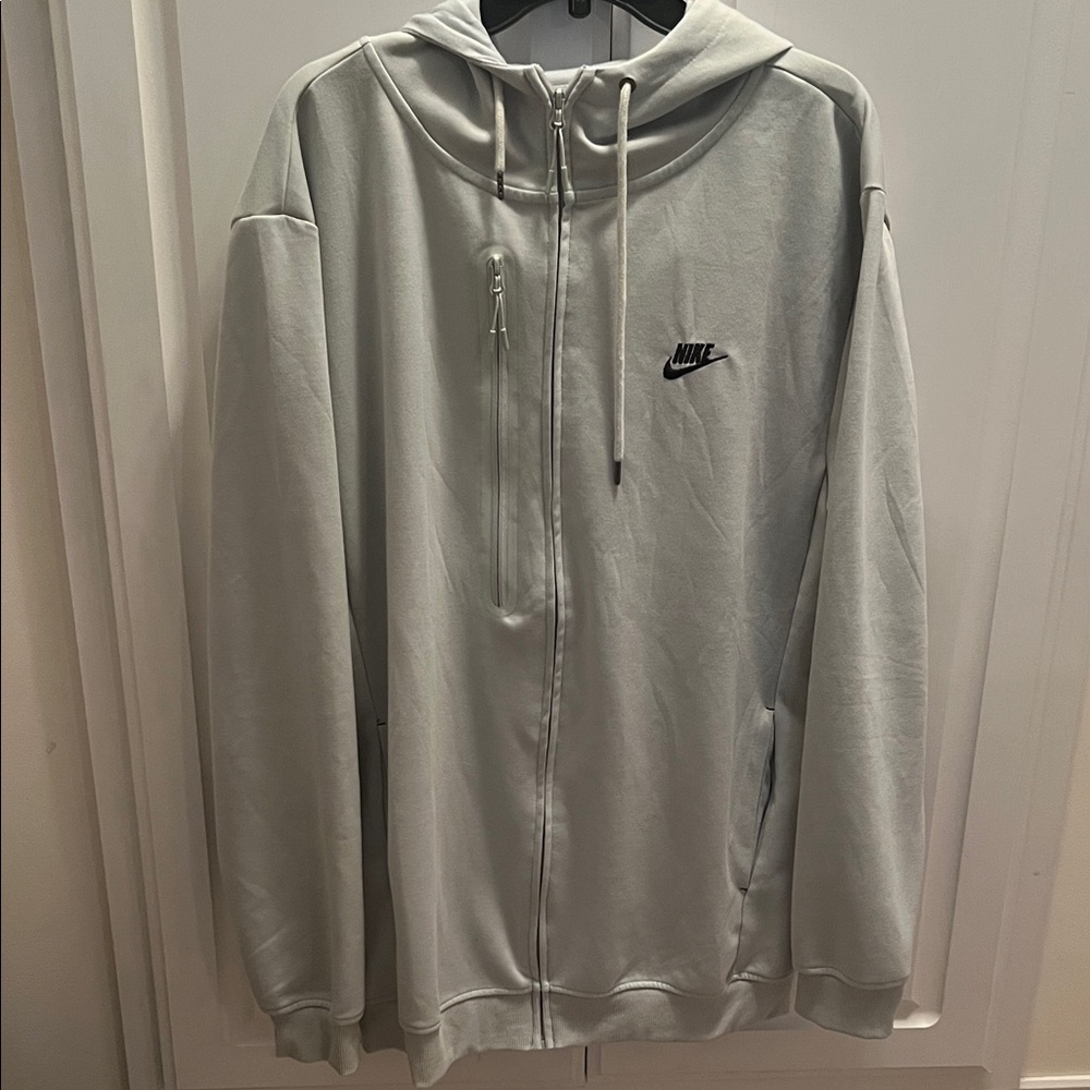Nike Light Green Hooded Full Zip Jacket